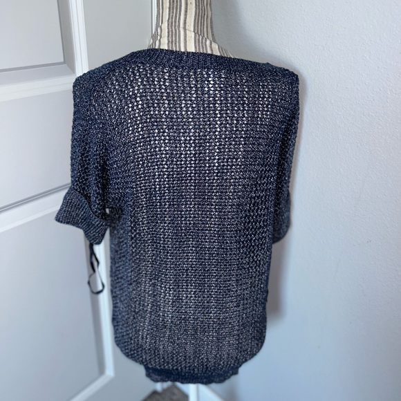 Chico’s Navy Open Knit Sweater — FINAL SALE PRICE - Picture 5 of 5